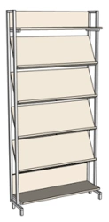 Demonstration Library Shelf, Customizable Design