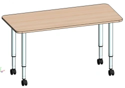 Adjustable Rectangular Children's Table with Metal Frame, Art. SStoD-03