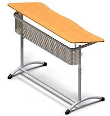 Adjustable Two-Person Desk for Educational Institutions, Model PE-DUE5-7