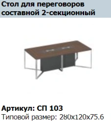 SPEECH Conference Table Top Set (3 pieces) - Model SP 403