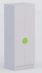 Children's Wardrobe with Round MDF Handle, 700x420x1800mm