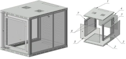 Wall-Mounted Telecommunications Cabinet 12U 600x600x800mm