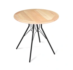 Solid Beech Table with Metal Base, Sheffilton SHT-TU34-P/70