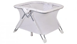 Polini Kids Comfort Playpen French Teddy, White-Grey, Model 0002160-13