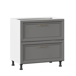 Gelato LD.241840.000 Lux Kitchen Cabinet Front Set with 2 Drawers 800 (Onyx Gray)