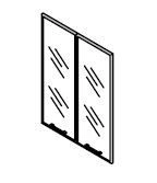 Glass Medium Doors for Office Furniture - Vegas Set