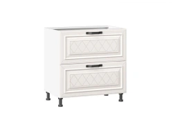 Kitchen Cabinet Facade Set with 2 Drawers in Alabaster - Marina LD.273150.000