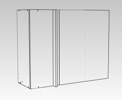 Corner Wall-Mounted Dish Cabinet