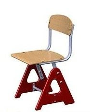 Adjustable Student Chair on Metal Frame, "Alphabet" Series (A,B,C), Height Group 2-4; 3-5; 4-6