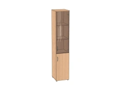 Narrow Document Cabinet with Glass, Transparent 350*383*1830 mm ASHDS-35