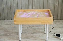 Natural Material Light-Up Drawing Table for Kids