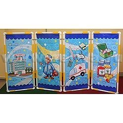 Game Screen "Shop-Hospital" Nellya - 4 Sections 106x212 cm