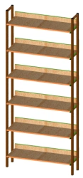 One-Sided Shelving Unit with Fixed Parameters for Libraries