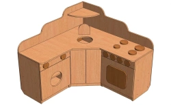 Corner Kitchen Play Area Furniture Set - Model IZ-Ku