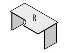 Ergonomic Office Desk with Wooden Frame - Work Furniture Set