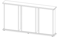 Three-Section Barrier Status - MDF Material 32mm Top Thickness