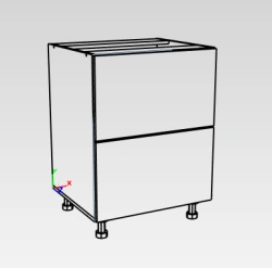 Kitchen Base Cabinet with 2 Drawers