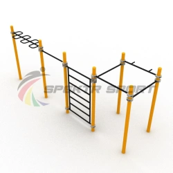 Workout Complex with Snake Bar, Swedish Wall, and Pull-Up Bars SP WRK-03_76mm