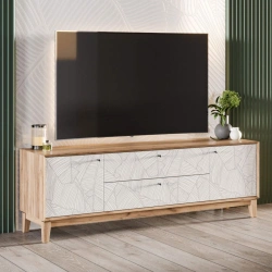 TV Stand 1800 (Golden Oak/White) Model: Ройбен ЛД.640010.000