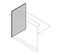 Wooden End Panel for Rio Reception Furniture Set