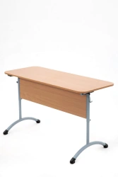 Double Student Desk with Round Tube Base