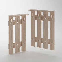 Wall-Mounted Hanger with Rails