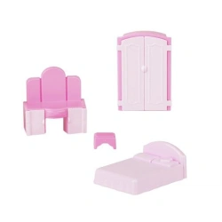 Doll Furniture Set "Bedroom" (4 pieces) - Euro Suspension