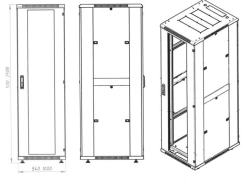 Telecommunication Floor Cabinet DT Standart TLR 12-50U