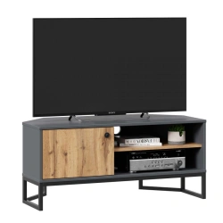 Loft Corner TV Stand in Wotan Oak/Anthracite - Model LD.689040.000