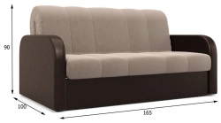 Three-Seater Sofa Bed with Dolphin Transformation Mechanism by Bashkir Furniture Factory