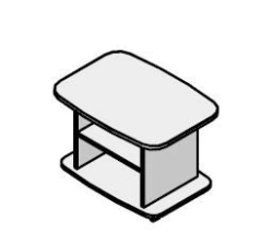 Coffee Table Set "Agat" - Wooden Frame Office Use