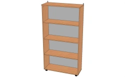 Open Document Cabinet with Four Shelves - Model SDSh