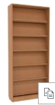 Open Exhibition Shelf with 5 Tilted Shelves - 900x250x2000 mm