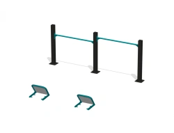 Adjustable Horizontal Bars with Foot Support for Pull-Up Tests