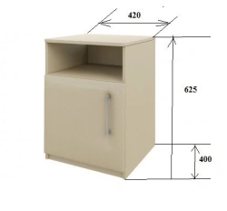 Light Oak Shimony Chest of Drawers - 420x400x625 mm