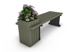 Polymer Sand Composite Bench with Planter