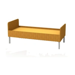 Single Bed with Metal Frame and LDP Side Panels