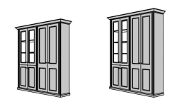 Wooden Office Wardrobe - Dante Furniture Set