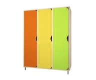 Wooden 3-Section Children's Clothing Wardrobe Art. 00019