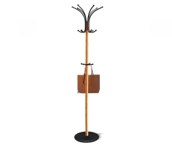 Metal Coat Rack with PVC Wood Finish - Sheffilton SHT-CR10
