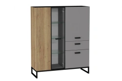 Essens LD.681120.000 1200mm Chest of Drawers (Slate Grey/Halifax Oak Tobacco)