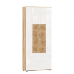 Two-Door Wardrobe in Golden Oak/White - Fiji LD.659310.000
