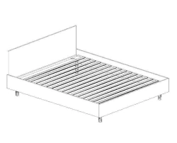 Double Bed for Hotels and Residential Use, Model K02