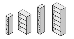 Office Wooden Shelf Set "Remo