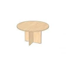 Wooden Table with PVC Edging, 750mm Height, 600mm Diameter
