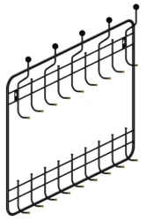 Wall-mounted Two-Tier Coat Rack with Shelf 1100-K