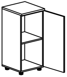 Narrow Document Cabinet 4413 Rhythm Series