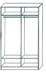 Open Wardrobe for Clothing Storage in Public Cloakrooms RL 02/13