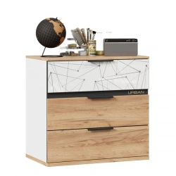 Urban LD.528160.000 Chest of Drawers (Golden Oak/White, Version 2)