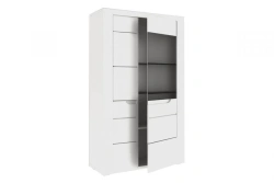 Small Cabinet with Glossy White Finish and Tinted Glass, Model LD.653040.000